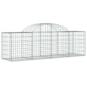 vidaXL Gabionen mit Hochbogen 11 Stk 200x50x60/80 cm Verzinktes Eisen 3146287