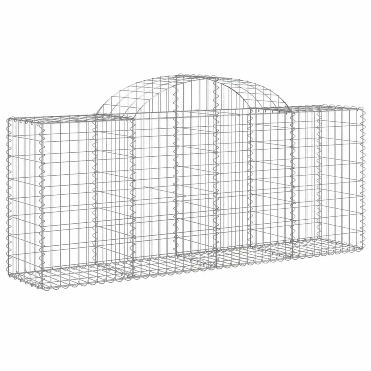 vidaXL Gabionen mit Hochbogen 11 Stk 200x50x80/100cm Eisen 1671300