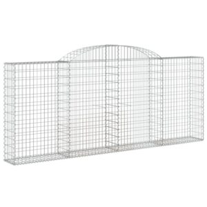 vidaXL Gabionen mit Hochbogen 11 Stk 300x30x120/140cm Verzinktes Eisen 3146548