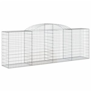 vidaXL Gabionen mit Hochbogen 11 Stk 300x50x100/120cm Verzinktes Eisen 3146710