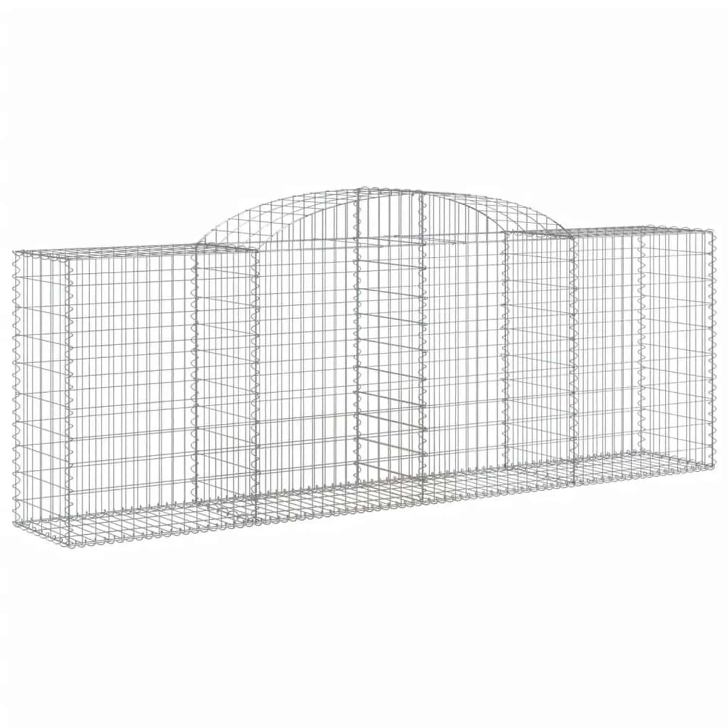 vidaXL Gabionen mit Hochbogen 11 Stk 300x50x100/120cm Verzinktes Eisen 3146710