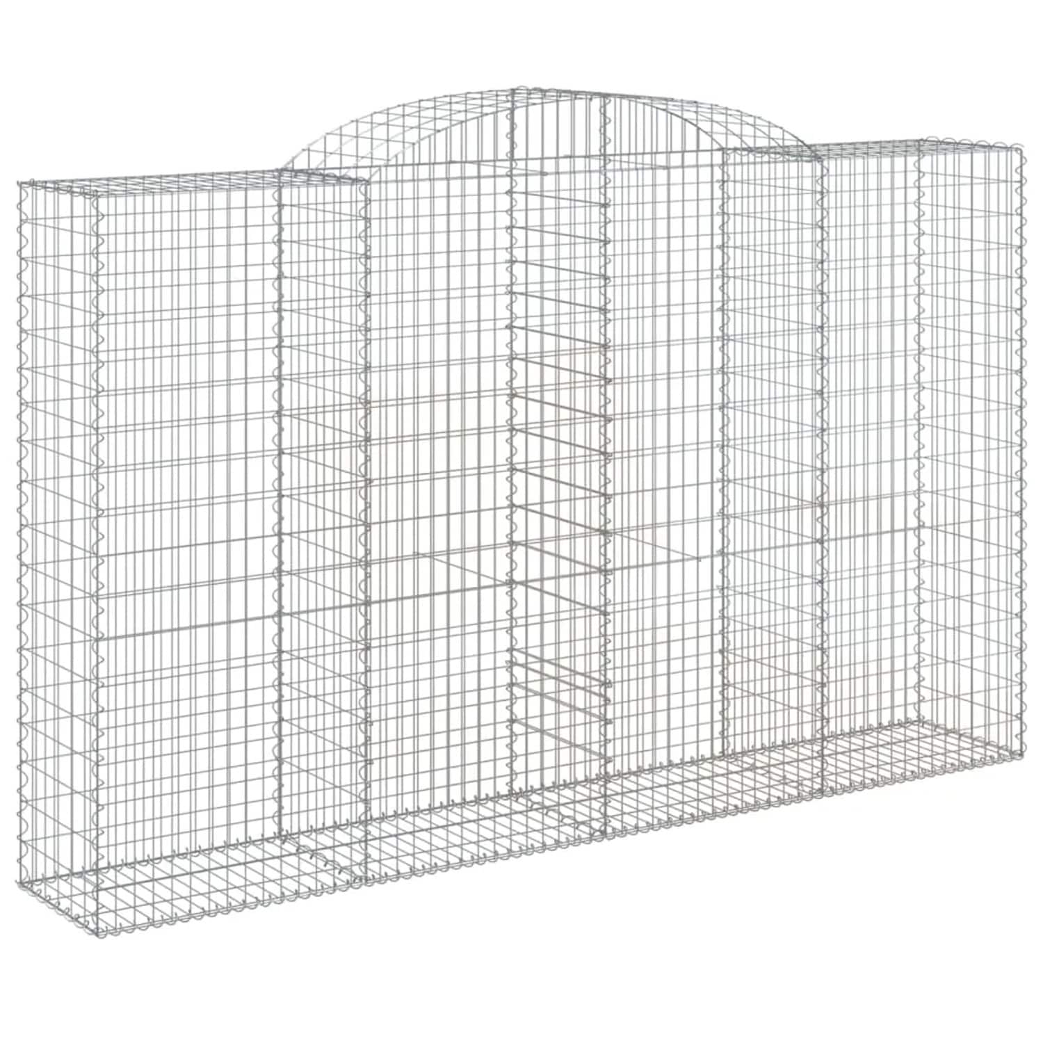 vidaXL Gabionen mit Hochbogen 11 Stk 300x50x180/200cm Eisen 1669243