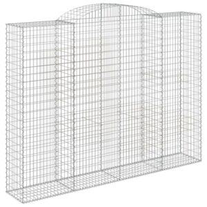 vidaXL Gabionen mit Hochbogen 11 Stk 300x50x220/240cm Verzinktes Eisen 3146818