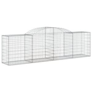 vidaXL Gabionen mit Hochbogen 11 Stk 300x50x80/100cm Verzinktes Eisen 3146692