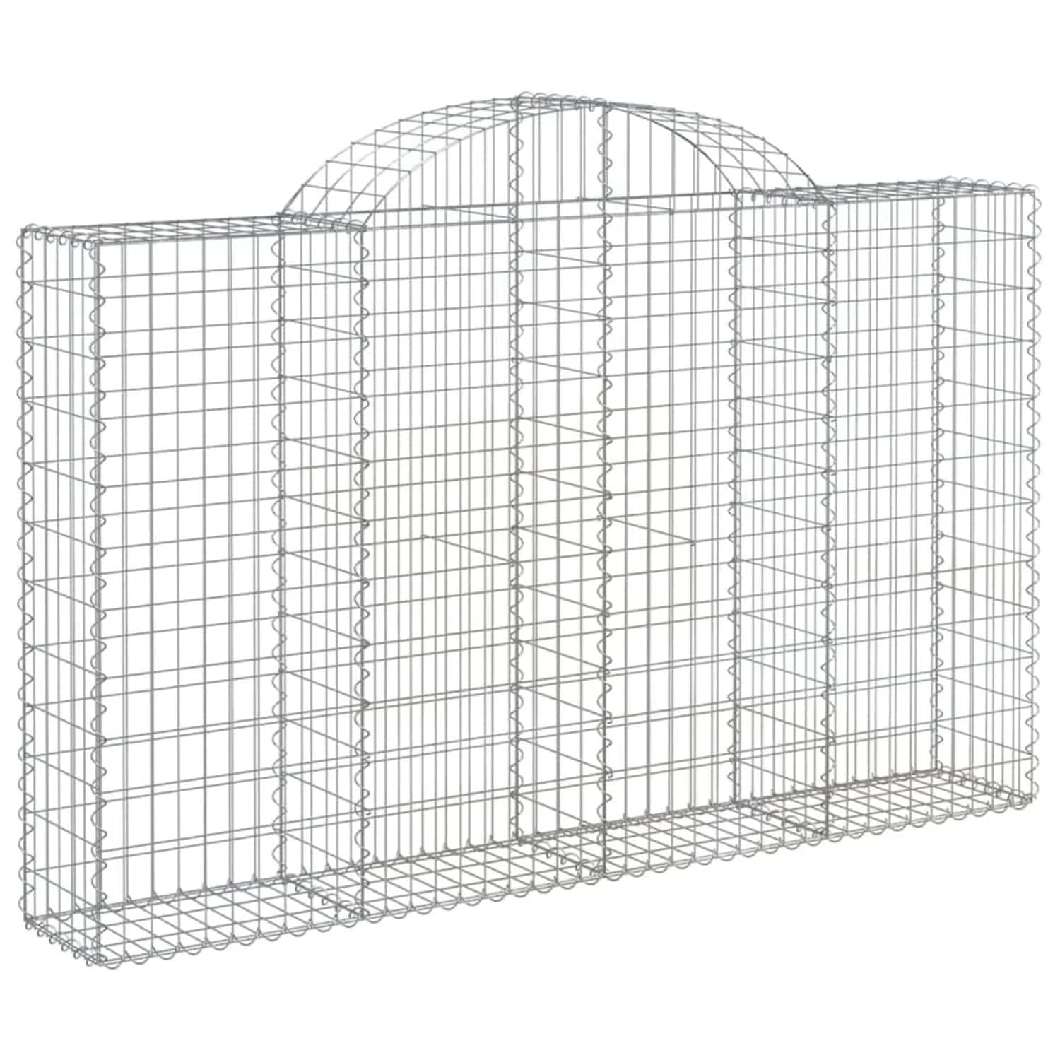 vidaXL Gabionen mit Hochbogen 11Stk 200x30x120/140cm Eisen 1668709