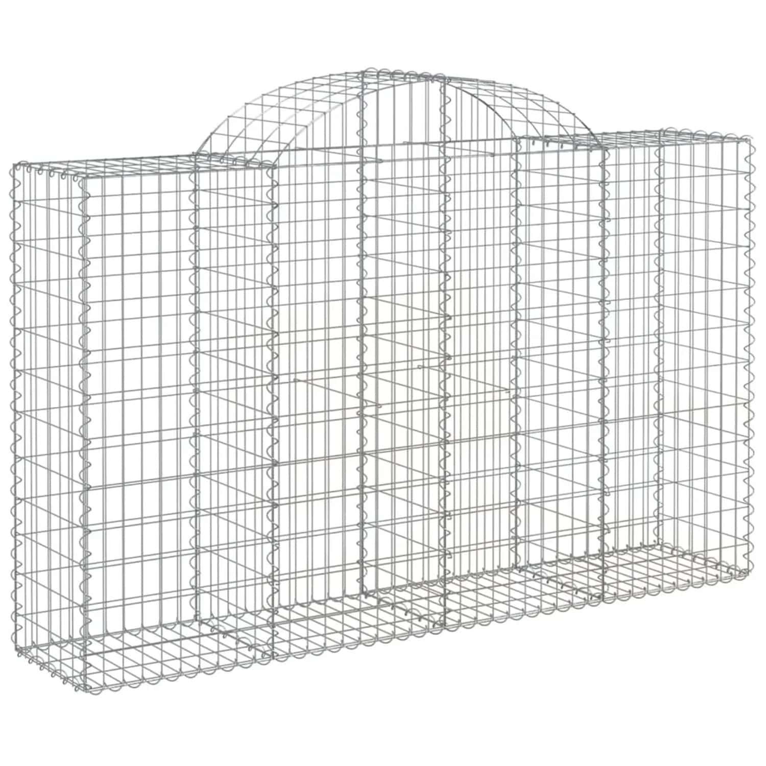 vidaXL Gabionen mit Hochbogen 11Stk 200x50x120/140cm Eisen 1669109