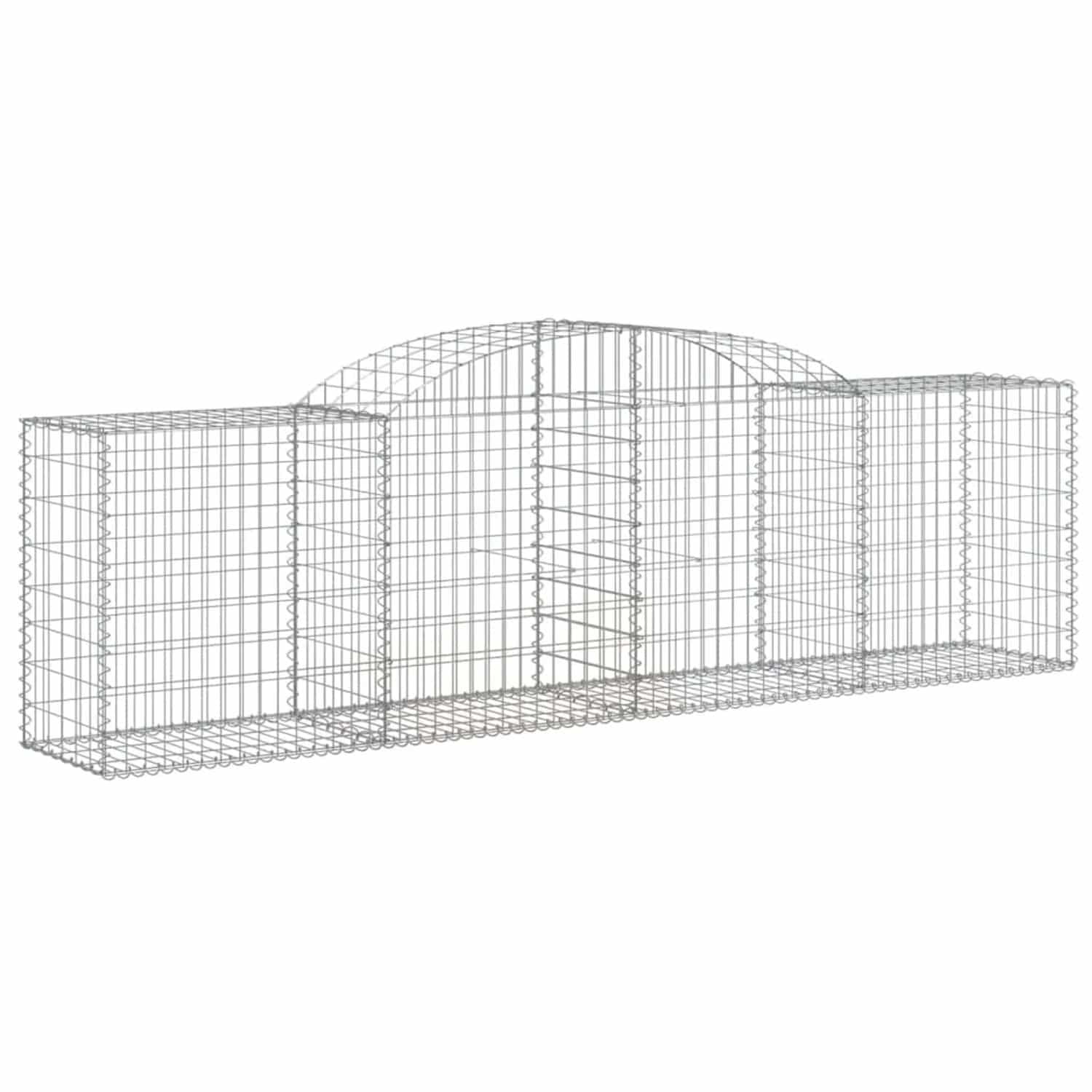 vidaXL Gabionen mit Hochbogen 12 Stk 300x50x80/100cm Eisen 1671126