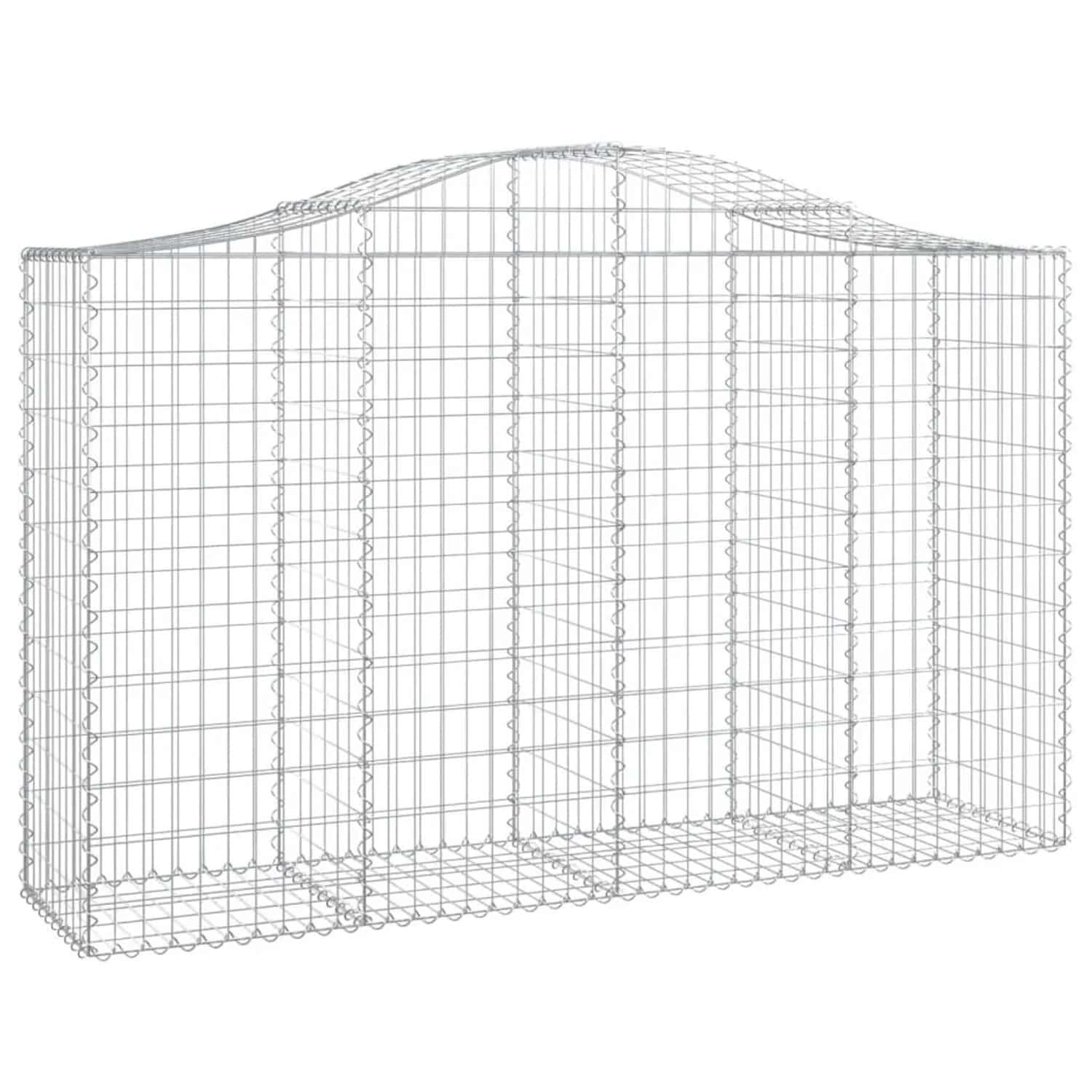 vidaXL Gabionen mit Hochbogen 12Stk 200x50x120/140cm Eisen 1562005