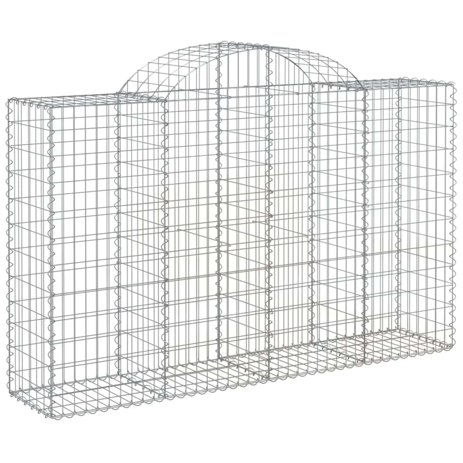 vidaXL Gabionen mit Hochbogen 12Stk 200x50x120/140cm Eisen 1666105