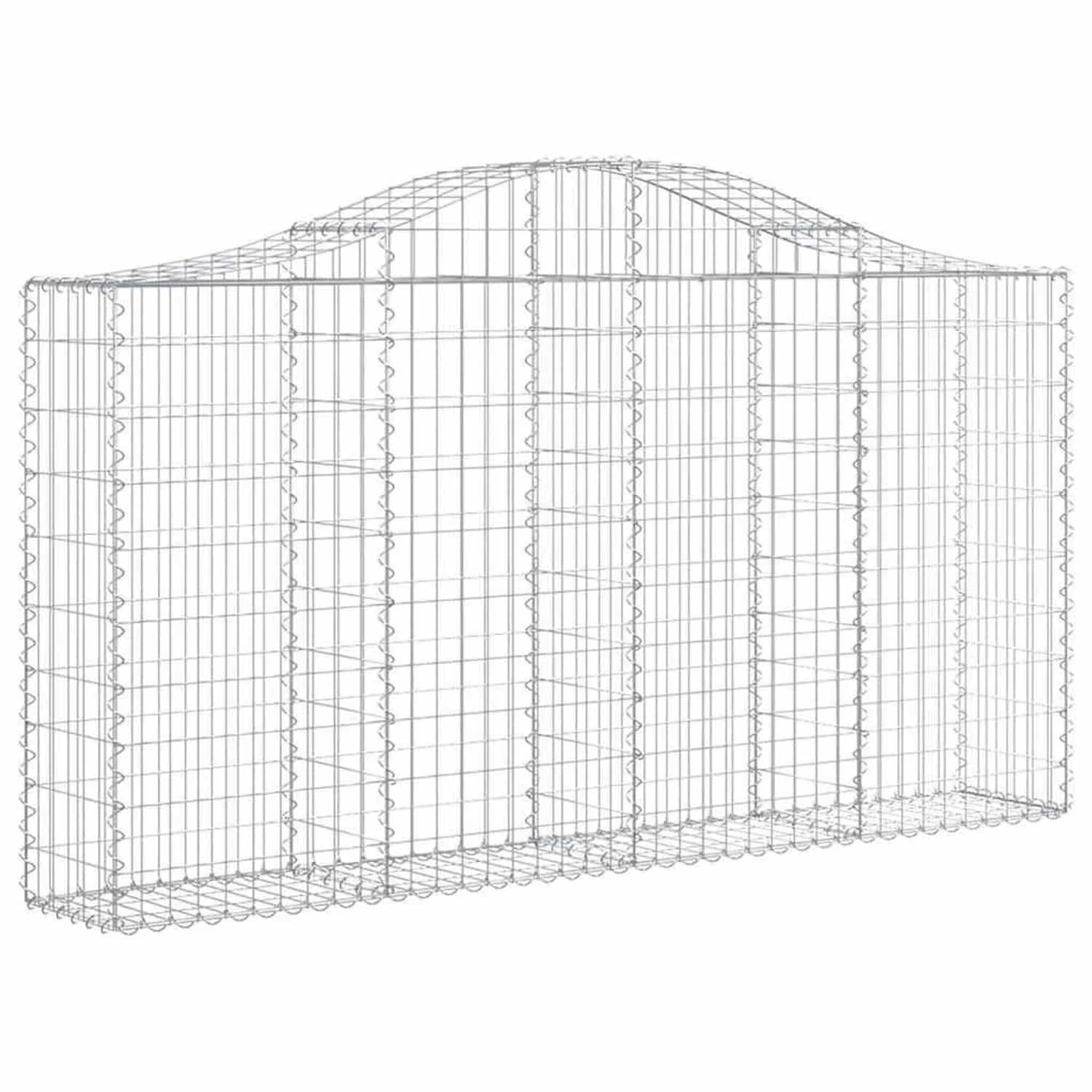 vidaXL Gabionen mit Hochbogen 13 Stk 200x30x100/120cm Verzinktes Eisen 3145441