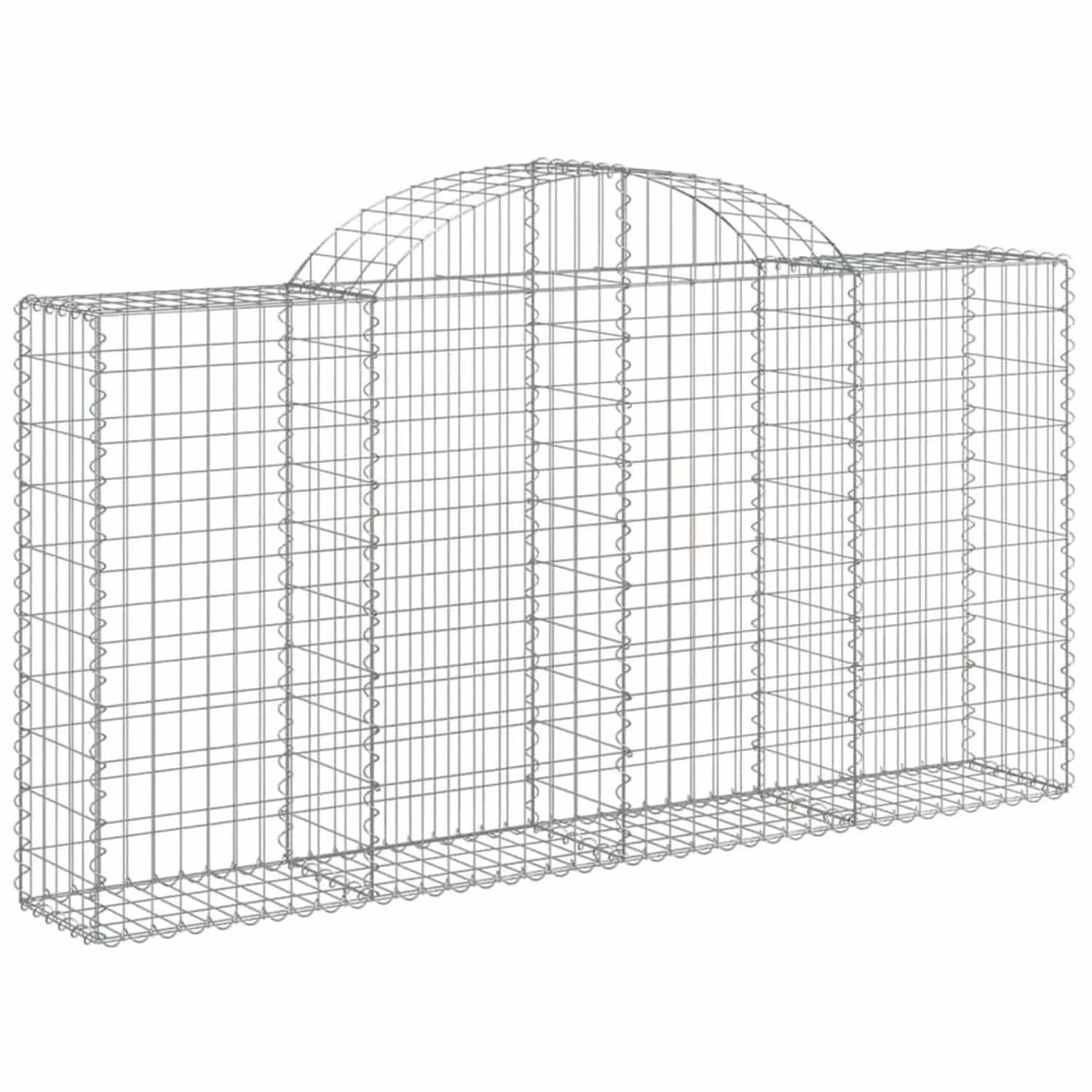 vidaXL Gabionen mit Hochbogen 13 Stk 200x30x100/120cm Verzinktes Eisen 3146121