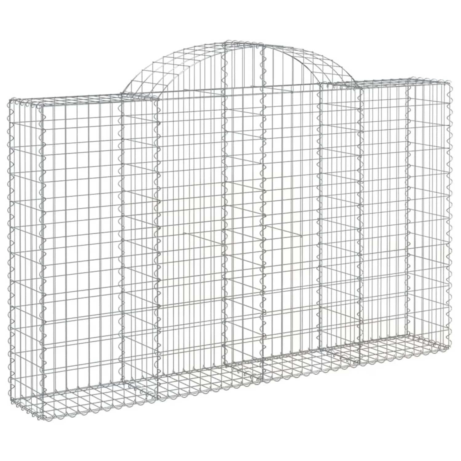 vidaXL Gabionen mit Hochbogen 13 Stk 200x30x120/140cm Verzinktes Eisen 3146142