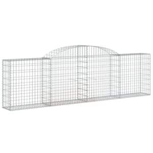 vidaXL Gabionen mit Hochbogen 13 Stk 300x30x80/100cm Verzinktes Eisen 3146514