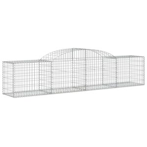 vidaXL Gabionen mit Hochbogen 13 Stk 300x50x60/80 cm Eisen 1671117