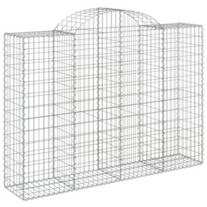 vidaXL Gabionen mit Hochbogen 13Stk 200x50x140/160cm Eisen 1666317