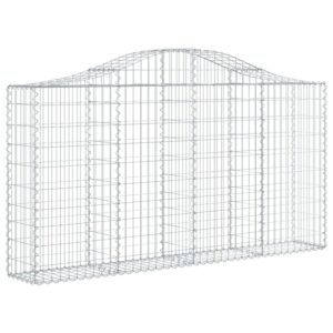 vidaXL Gabionen mit Hochbogen 14 Stk 200x30x100/120cm Verzinktes Eisen 3145442