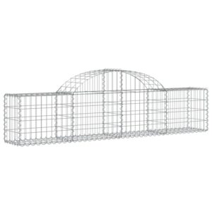 vidaXL Gabionen mit Hochbogen 14 Stk 200x30x40/60 cm Eisen 1668032