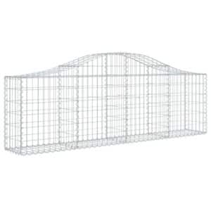 vidaXL Gabionen mit Hochbogen 14 Stk 200x30x60/80 cm Verzinktes Eisen 3145400