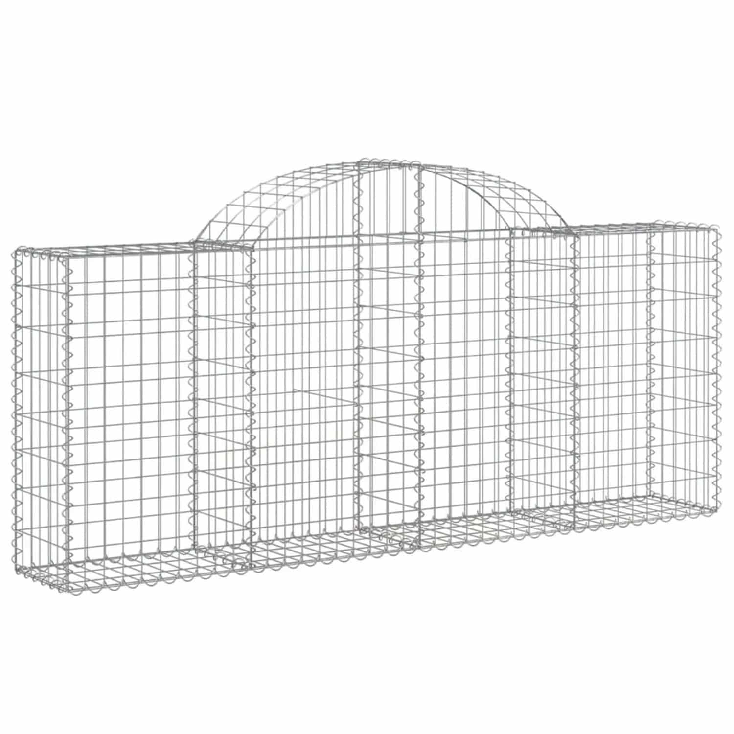 vidaXL Gabionen mit Hochbogen 14 Stk 200x30x80/100cm Eisen 1668842