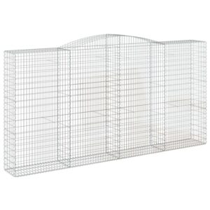 vidaXL Gabionen mit Hochbogen 15 Stk 400x50x200/220cm Verzinktes Eisen 3147070