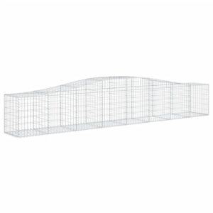 vidaXL Gabionen mit Hochbogen 15 Stk 400x50x60/80cm Verzinktes Eisen 3145939
