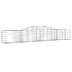 vidaXL Gabionen mit Hochbogen 15 Stk 400x50x60/80cm Verzinktes Eisen 3146979