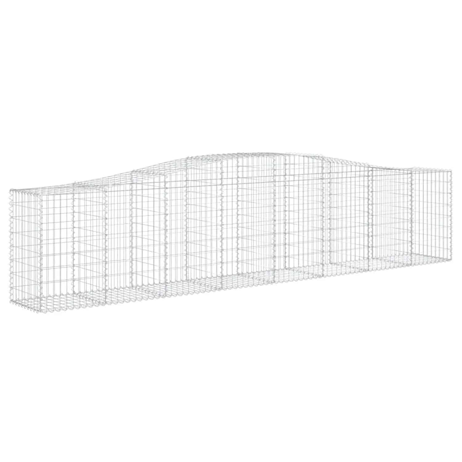 vidaXL Gabionen mit Hochbogen 15 Stk 400x50x80/100cm Eisen 1554866