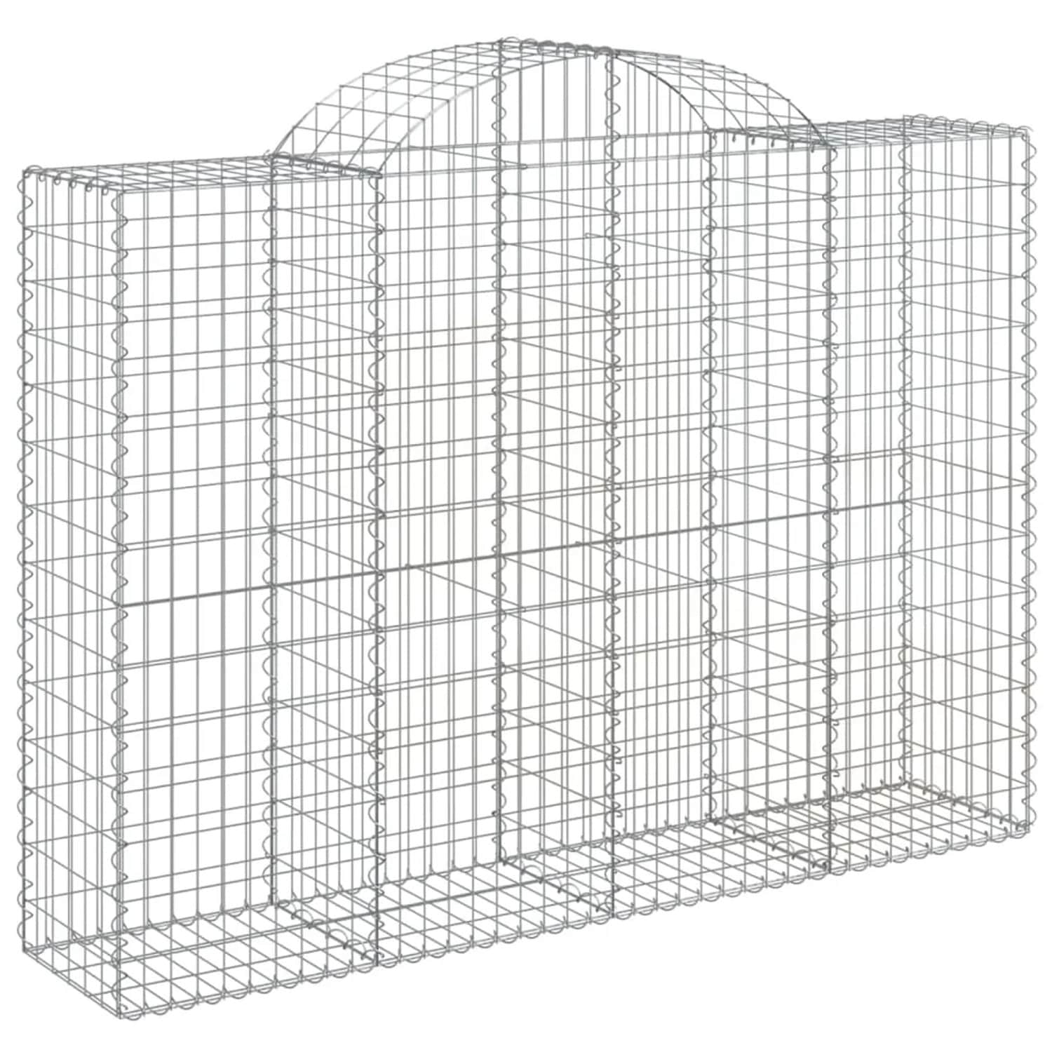 vidaXL Gabionen mit Hochbogen 15Stk 200x50x140/160cm Eisen 1666322