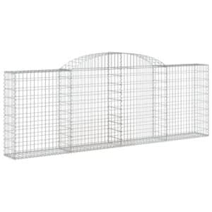 vidaXL Gabionen mit Hochbogen 17 Stk 300x30x100/120cm Verzinktes Eisen 3146534