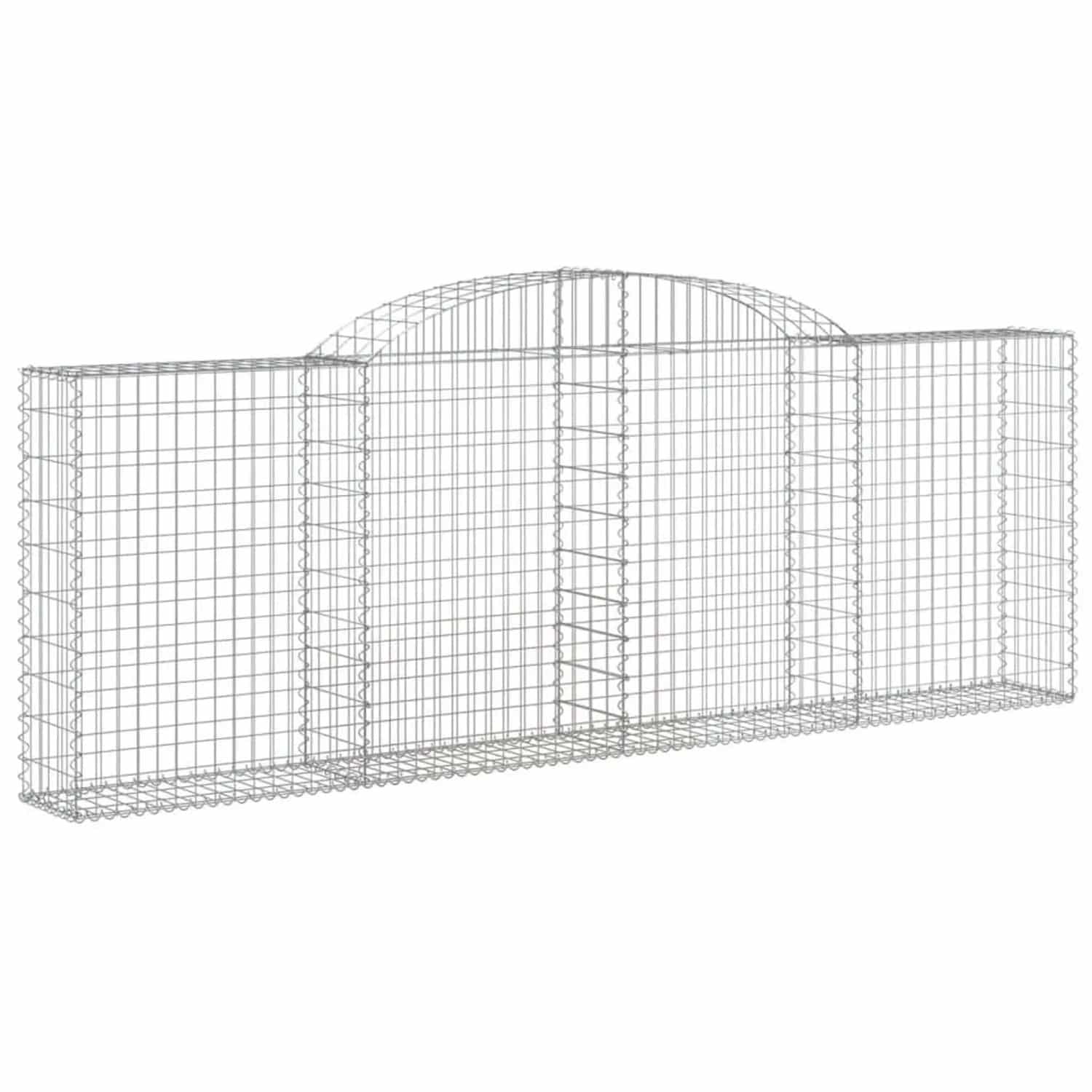 vidaXL Gabionen mit Hochbogen 17 Stk 300x30x100/120cm Verzinktes Eisen 3146534