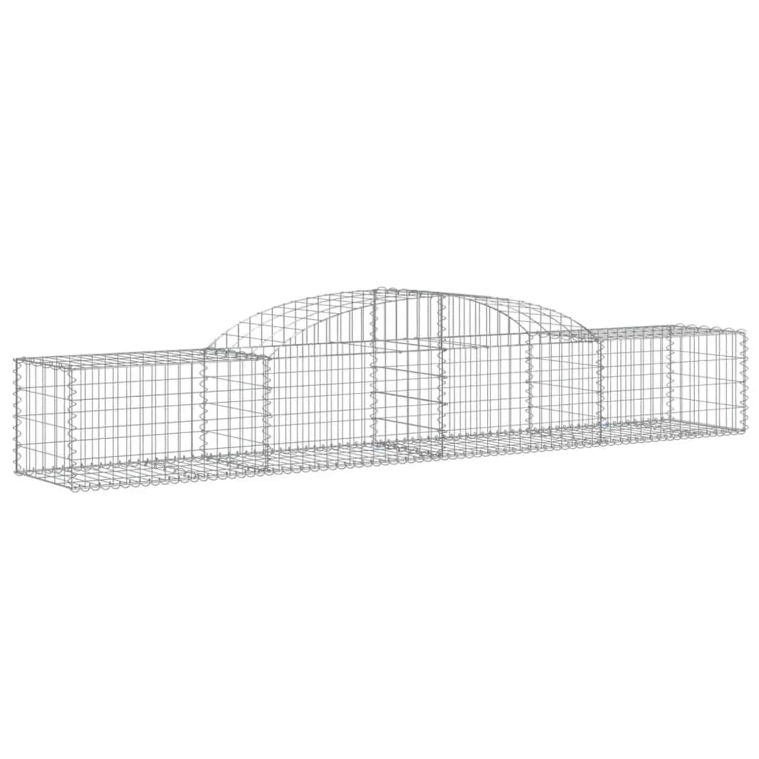 vidaXL Gabionen mit Hochbogen 17 Stk 300x50x40/60 cm Verzinktes Eisen 3146660