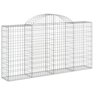 vidaXL Gabionen mit Hochbogen 18 Stk 200x30x100/120cm Verzinktes Eisen 3146124