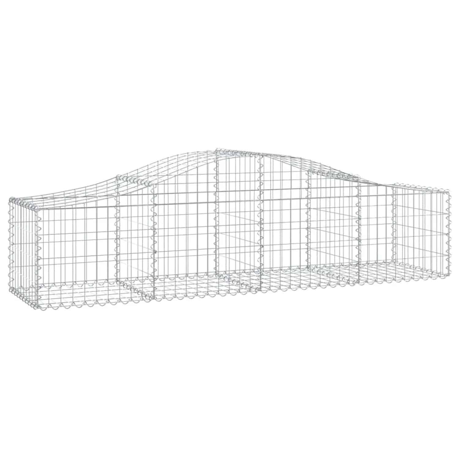 vidaXL Gabionen mit Hochbogen 18 Stk 200x50x40/60 cm Eisen 1626833