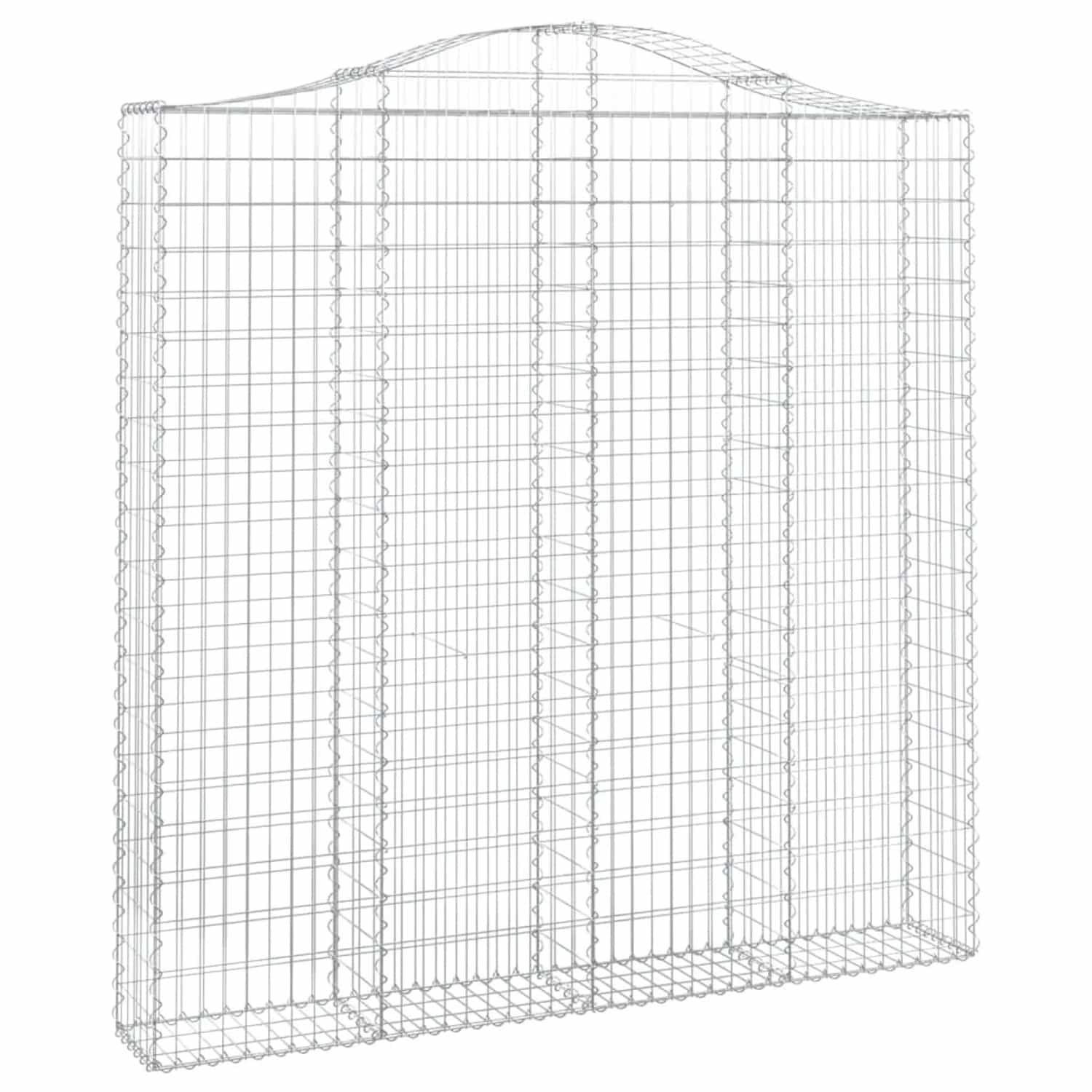 vidaXL Gabionen mit Hochbogen 2 Stk 200x30x200/220cm Eisen 1595479