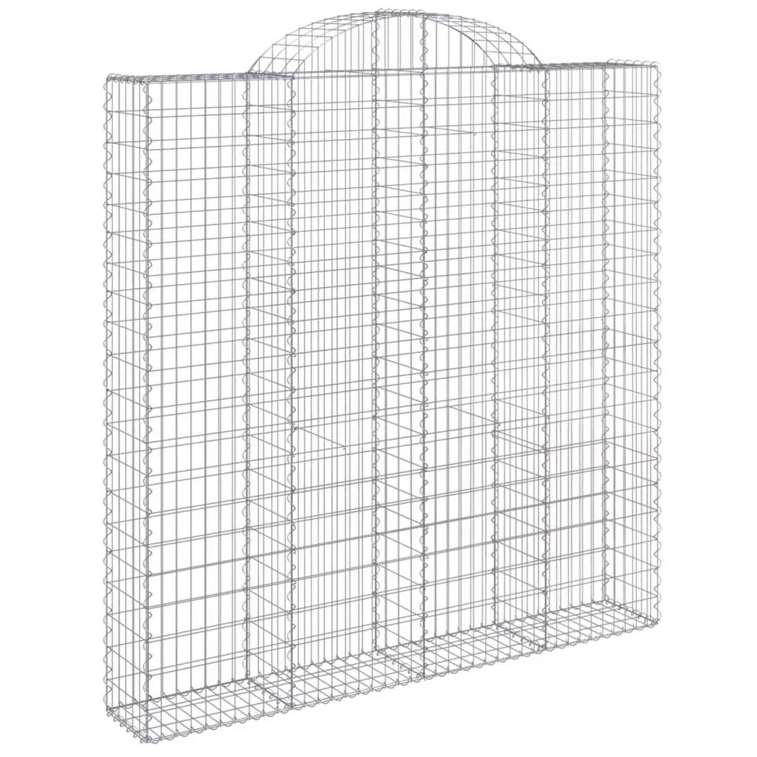 vidaXL Gabionen mit Hochbogen 2 Stk 200x30x200/220cm Eisen 1668675
