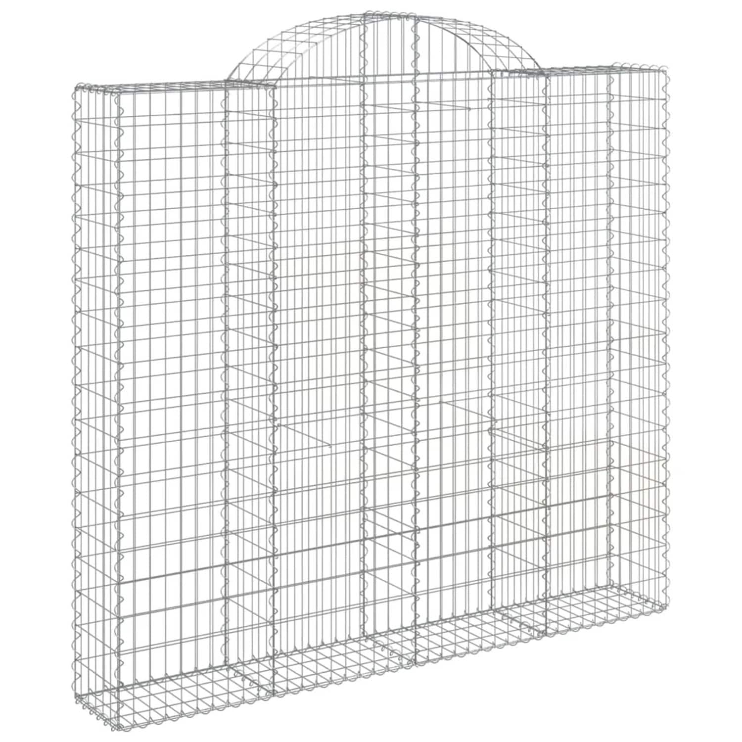 vidaXL Gabionen mit Hochbogen 2 Stk 200x50x180/200cm Eisen 1679837