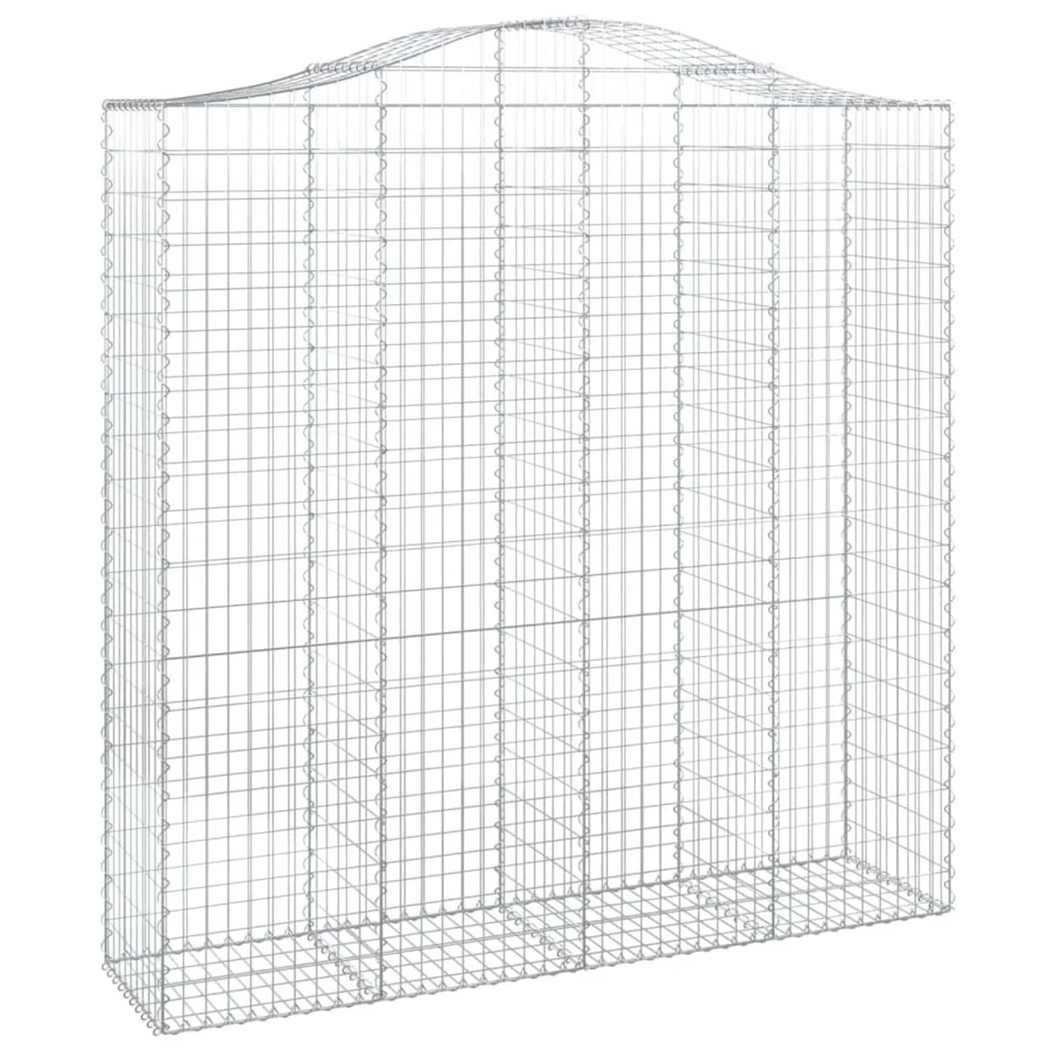 vidaXL Gabionen mit Hochbogen 2 Stk 200x50x200/220cm Eisen 1562887