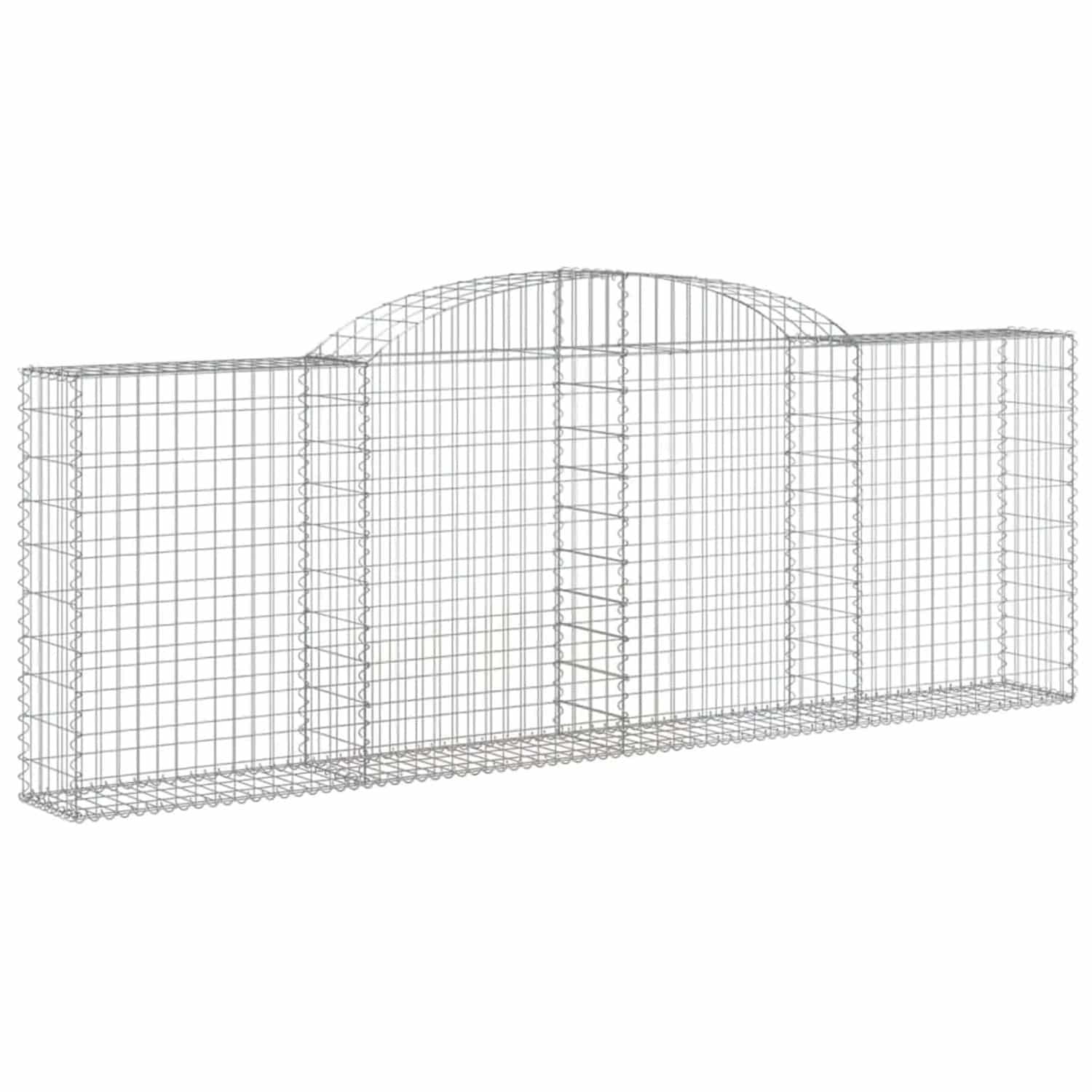 vidaXL Gabionen mit Hochbogen 2 Stk 300x30x100/120cm Eisen 1671259