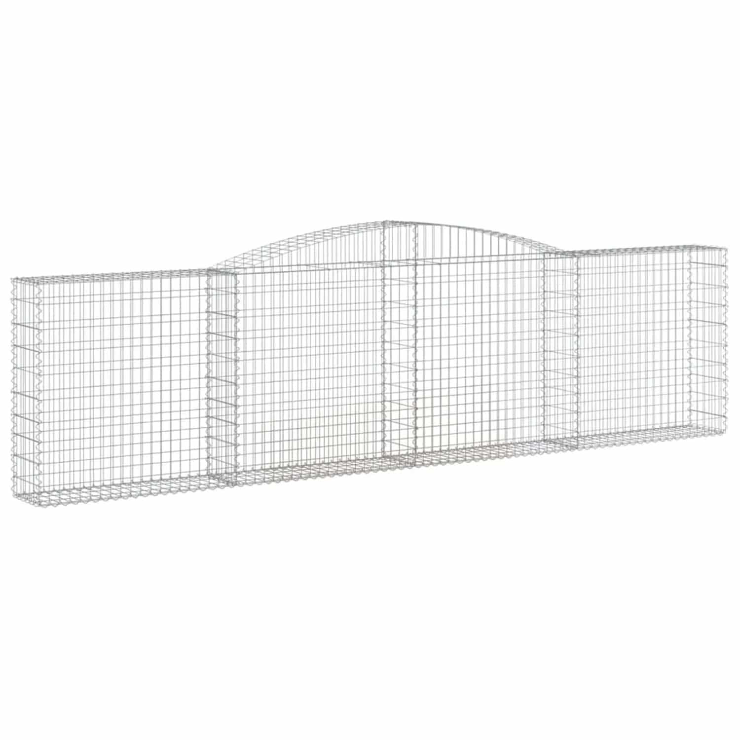 vidaXL Gabionen mit Hochbogen 2 Stk 400x30x100/120cm Eisen 1635384