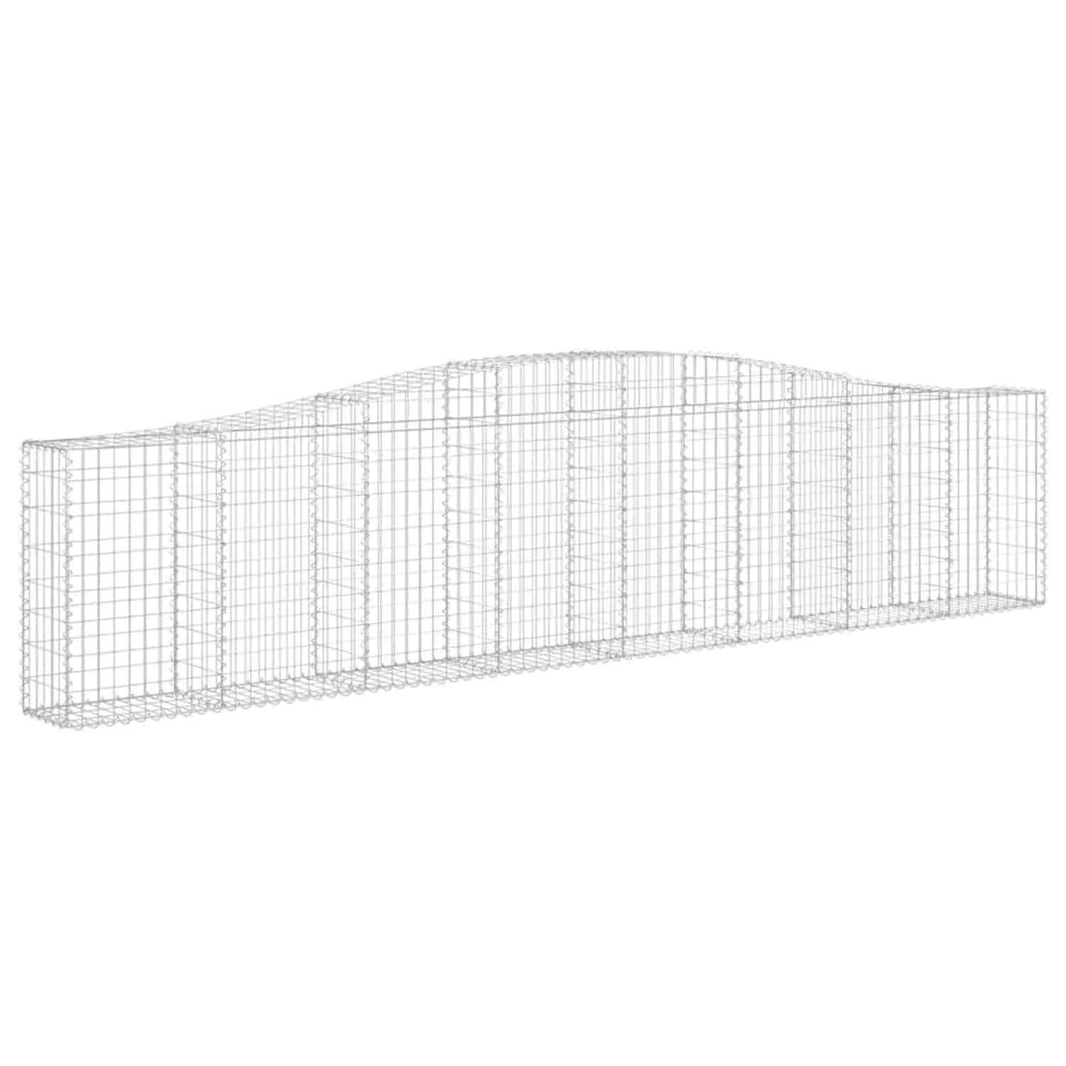 vidaXL Gabionen mit Hochbogen 2 Stk 400x30x80/100cm Eisen 1562155