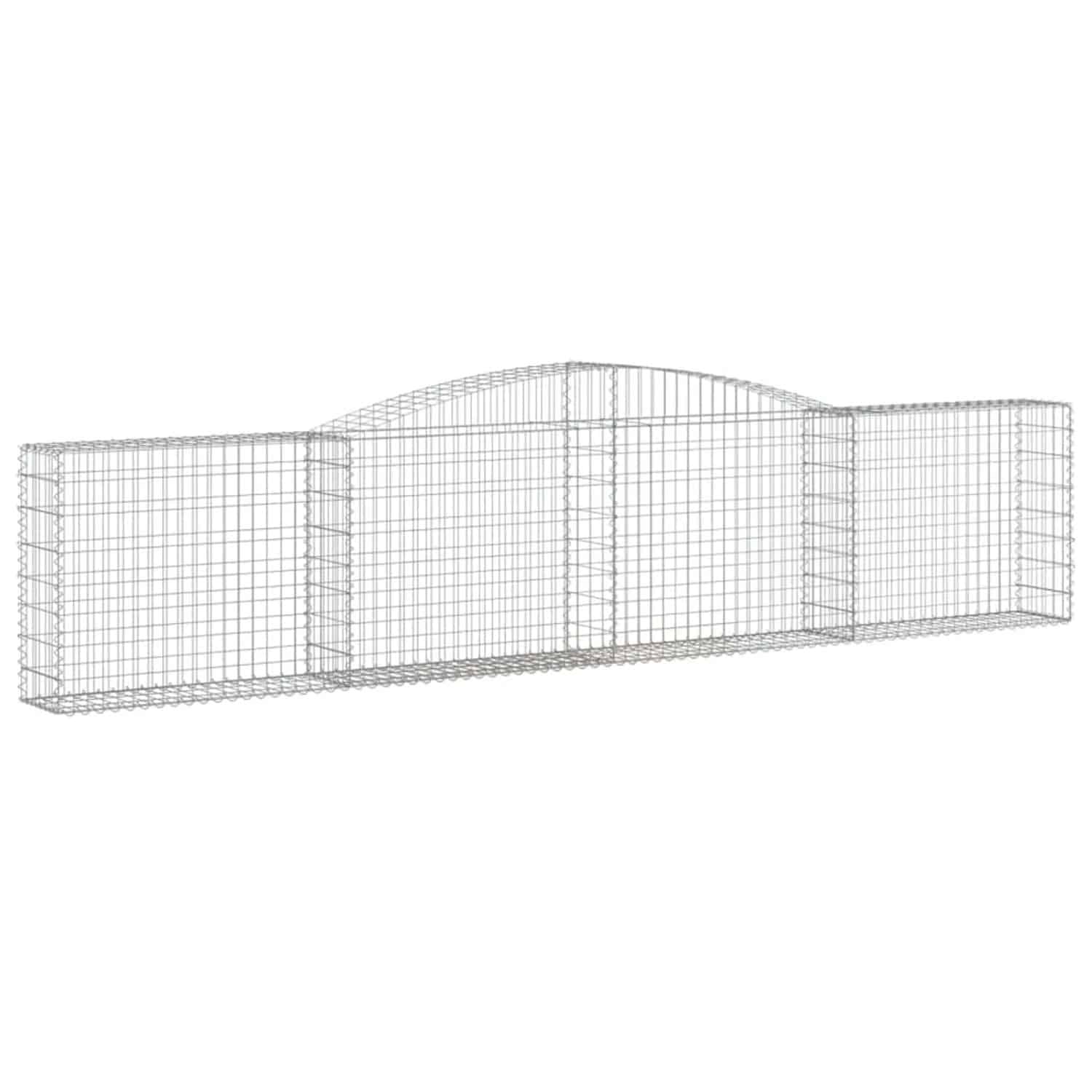 vidaXL Gabionen mit Hochbogen 2 Stk 400x30x80/100cm Eisen 1635447