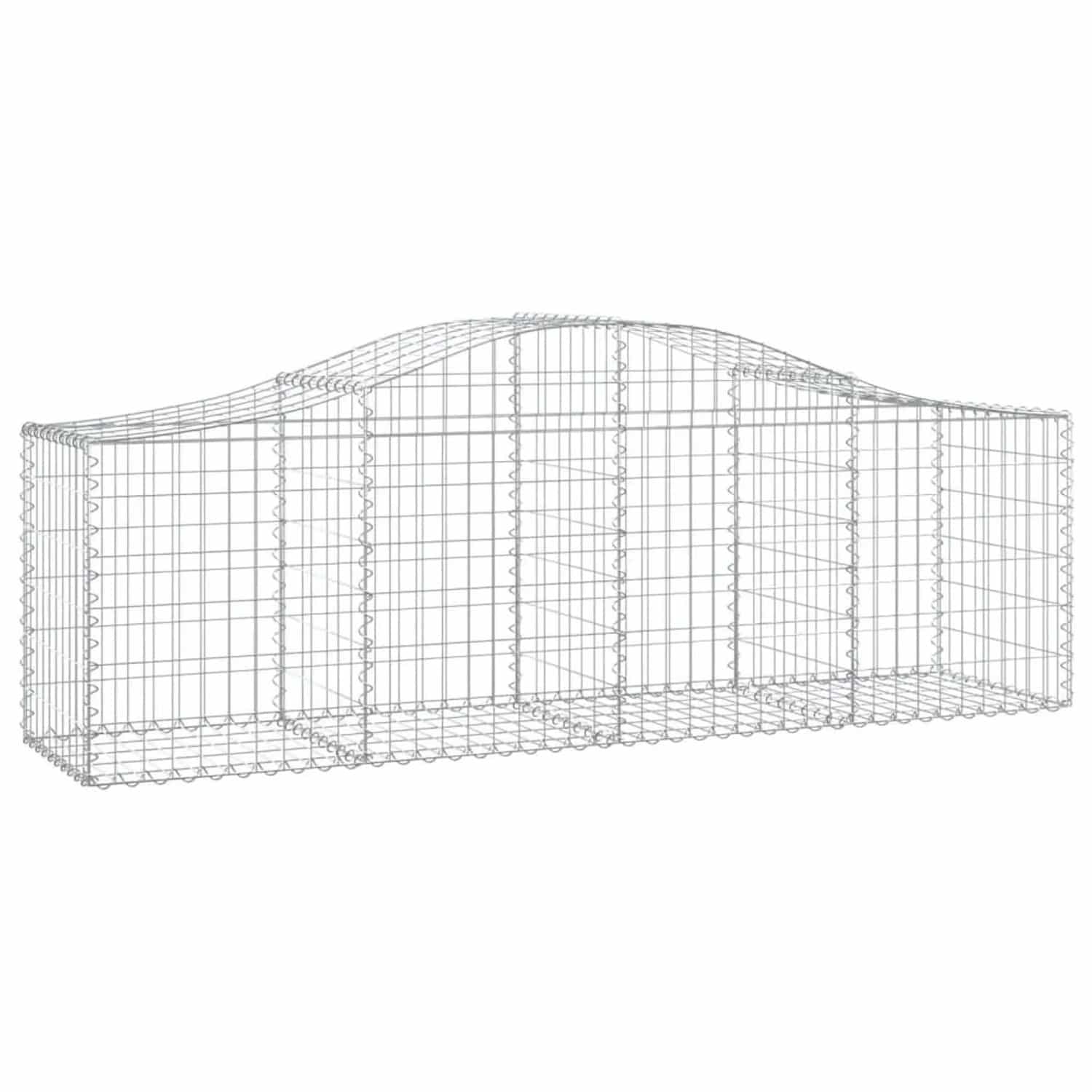 vidaXL Gabionen mit Hochbogen 20 Stk 200x50x60/80 cm Verzinktes Eisen 3145613