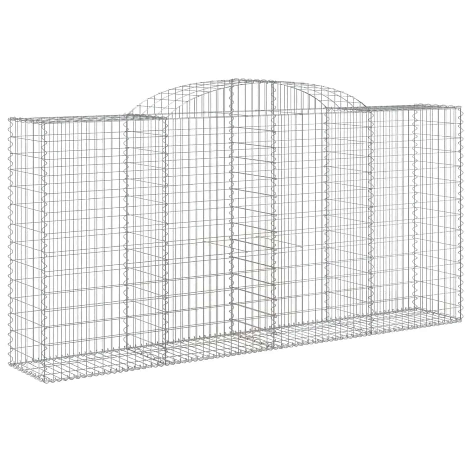 vidaXL Gabionen mit Hochbogen 20 Stk 300x50x140/160cm Eisen 1666602