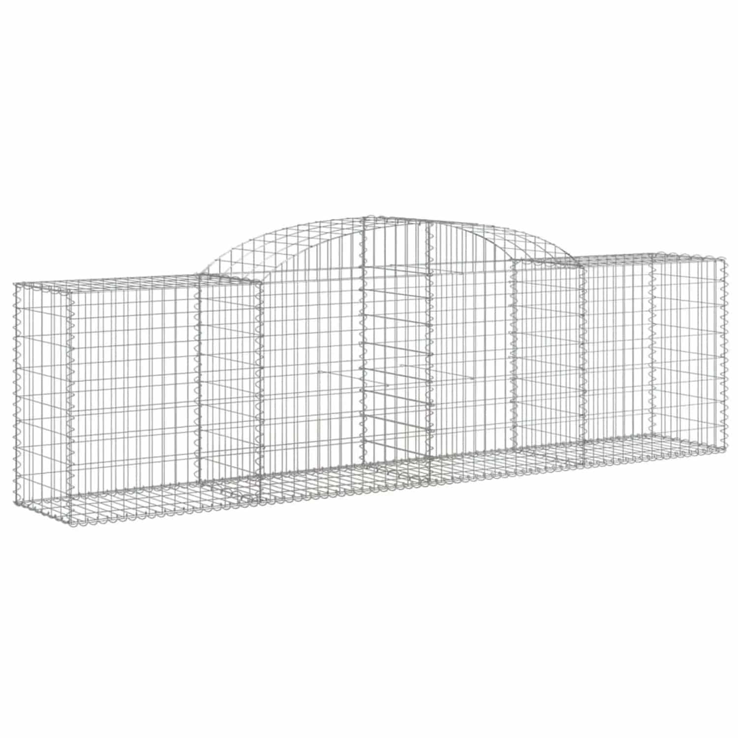 vidaXL Gabionen mit Hochbogen 20 Stk 300x50x80/100cm Eisen 1671123