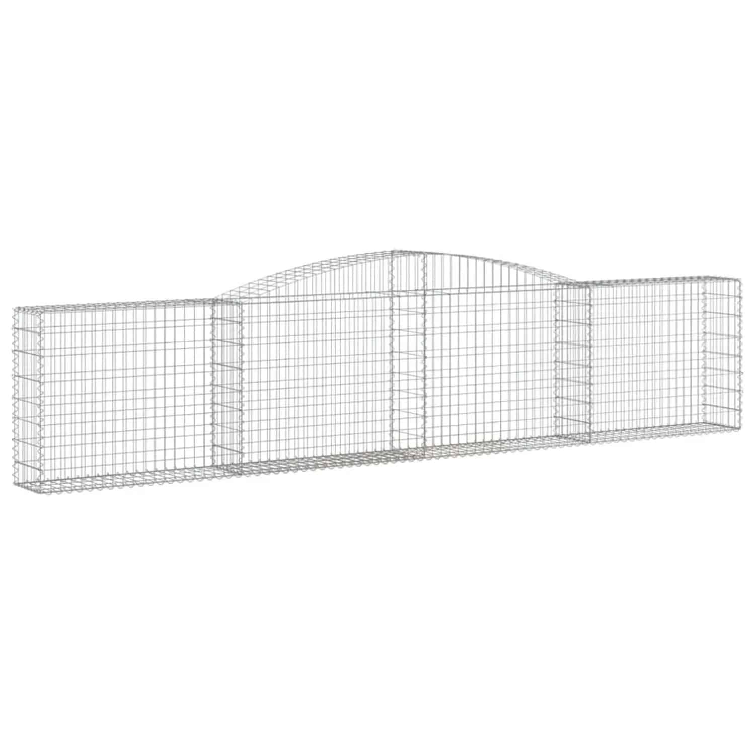 vidaXL Gabionen mit Hochbogen 20 Stk 400x30x80/100cm Eisen 1635444