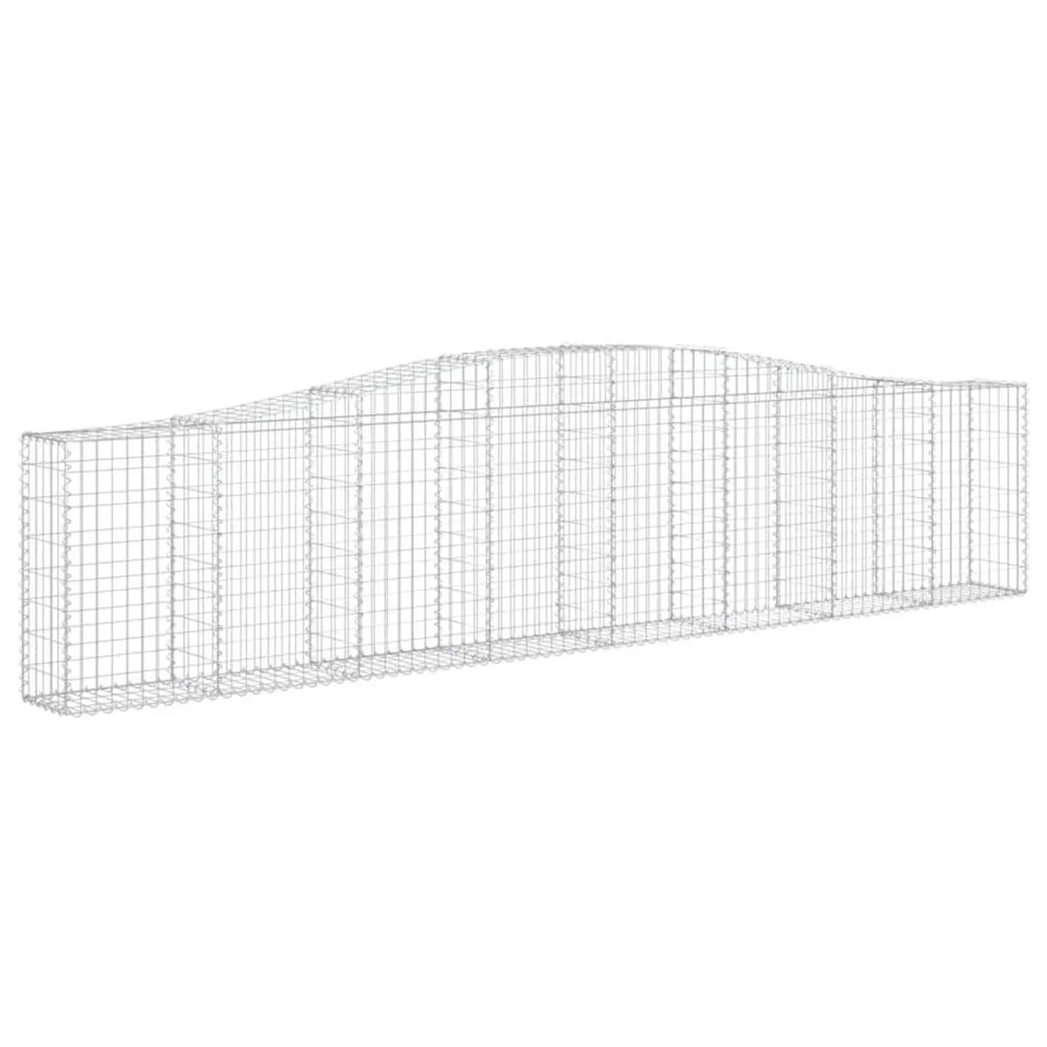 vidaXL Gabionen mit Hochbogen 20 Stk 400x30x80/100cm Verzinktes Eisen 3145823