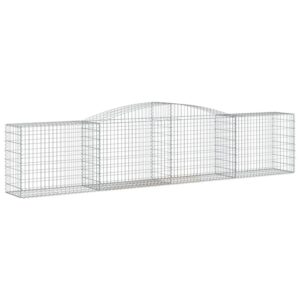 vidaXL Gabionen mit Hochbogen 20 Stk 400x50x80/100cm Verzinktes Eisen 3146993