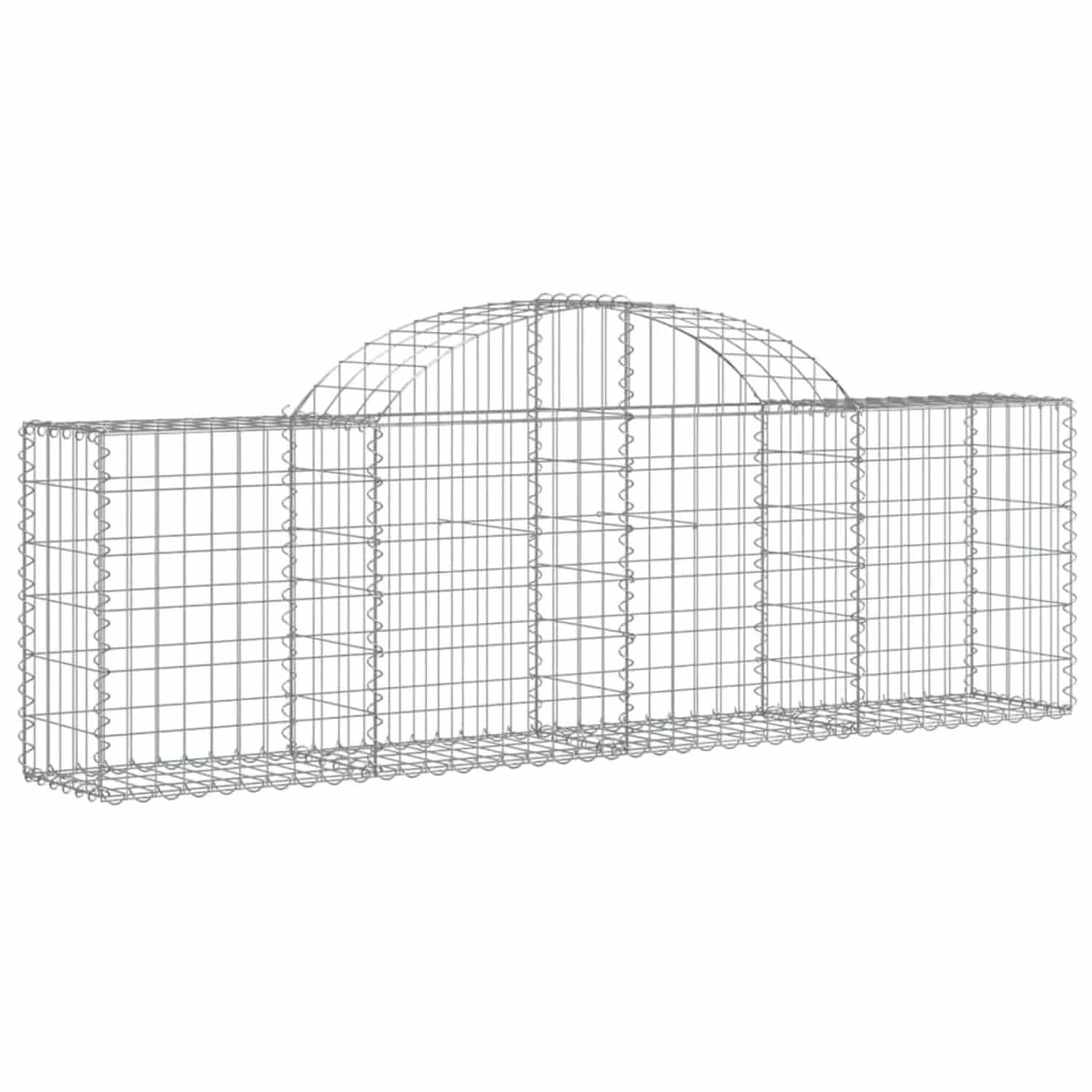 vidaXL Gabionen mit Hochbogen 25 Stk 200x30x60/80 cm Eisen 1668638