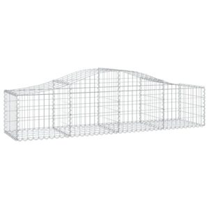 vidaXL Gabionen mit Hochbogen 25 Stk 200x50x40/60 cm Verzinktes Eisen 3145593