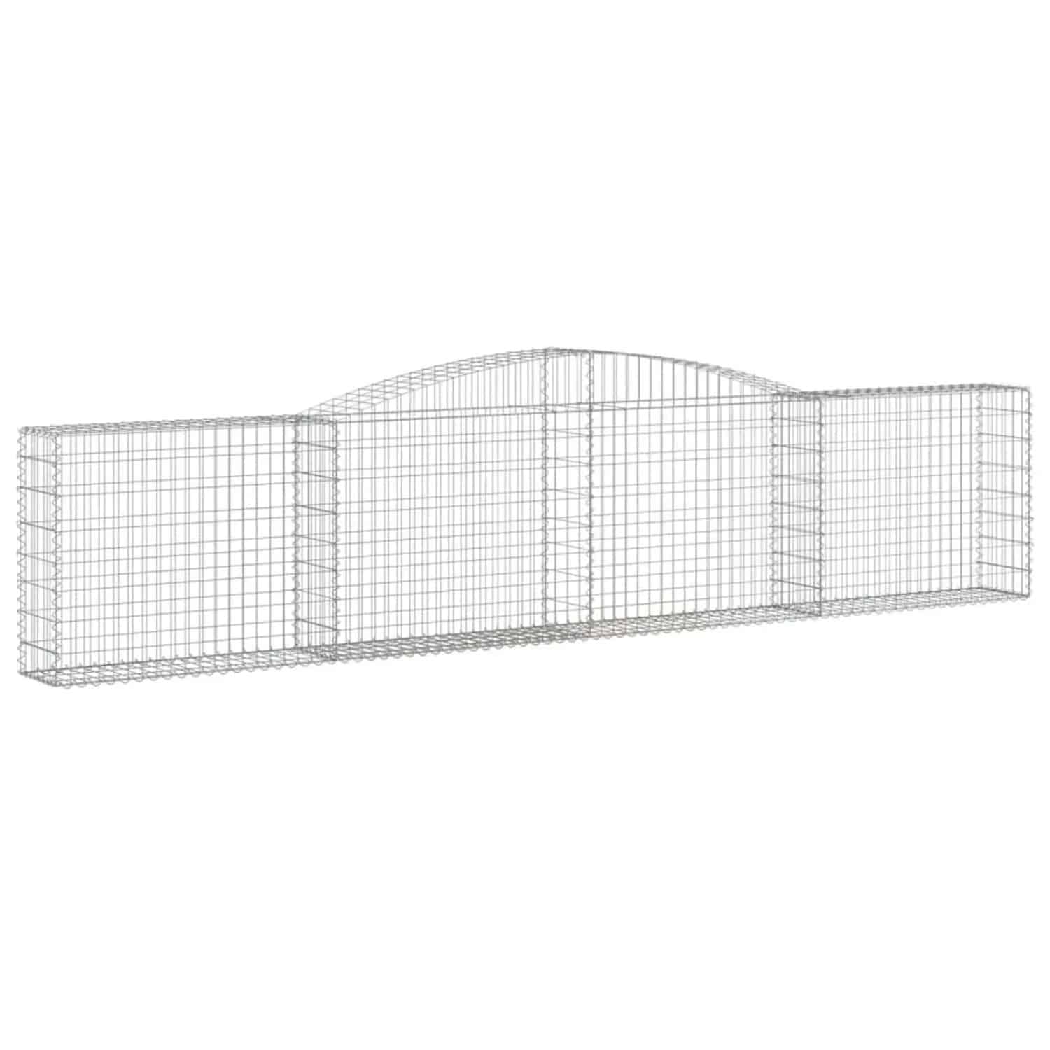 vidaXL Gabionen mit Hochbogen 25 Stk 400x30x80/100cm Eisen 1635442